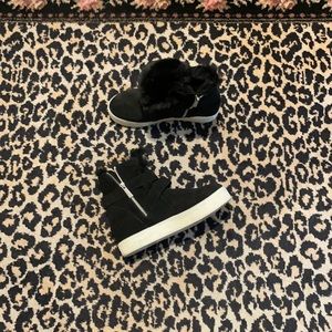 J Slide brand  (fake) fur lined booties.